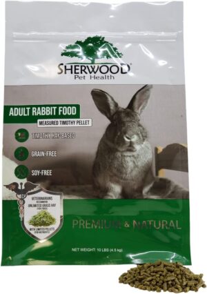 Sherwood Pet Health Adult Rabbit Food Timothy Hay Pellet