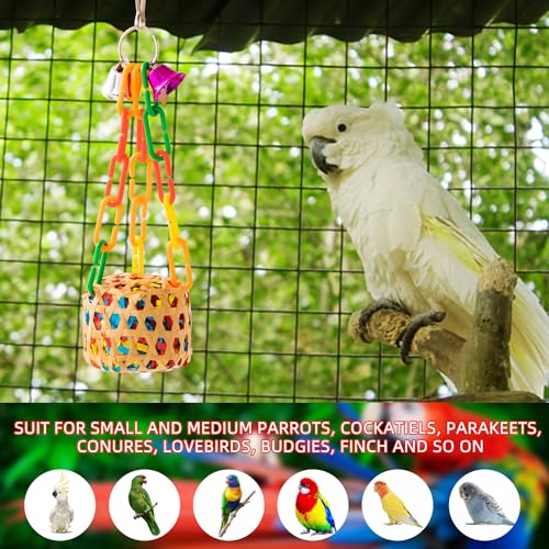 AFUOWER Parakeet Parrot Chewing Shredding Toys 5 Pack - Image 4