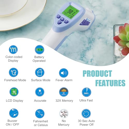 Amplim Digital Forehead Thermometer for Kids, Adults - Image 2