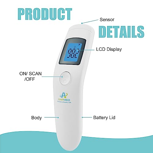 Amplim Forehead Thermometer Touchless Digital Fever Thermometer - Image 3
