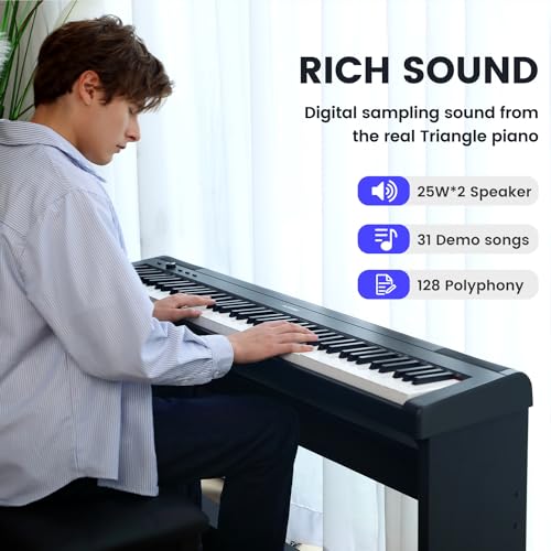 AODSK Digital Piano 88 Key Weighted Keyboard - Image 4