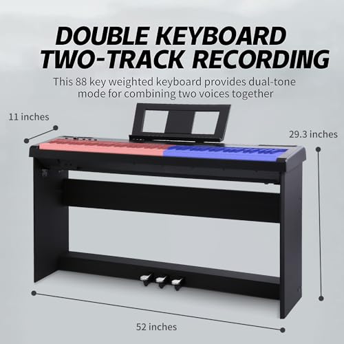 AODSK Digital Piano 88 Key Weighted Keyboard - Image 5