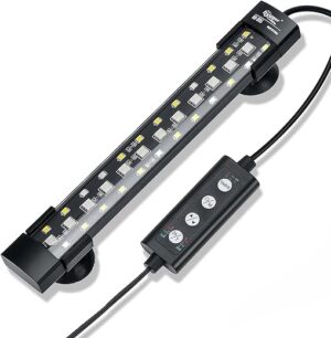 hygger Aquarium LED Light, Full Spectrum, 3 Rows Beads
