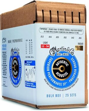 MARTIN Authentic Acoustic Guitar Strings 12-54, 25 Sets