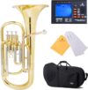 Mendini by Cecilio B Flat Baritone Horn with Stainless Steel Pistons