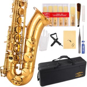 GLORY B Flat Tenor Saxophone with Case and Reeds