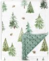 HOMRITAR Baby Blanket With Green Pine Tree Design 30 x 40 Inch