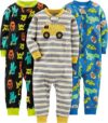 Simple Joys by Carter’s Baby Boys’ 3-Pack Cotton Footless Pajamas