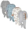 Gerber Baby Boys 4 Pack Sleep Footie