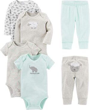 Simple Joys by Carter's Baby Boys 6-Piece Bodysuits and Pants Set