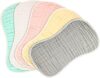 MUKIN Baby Burp Cloths, Soft Absorbent, 5 Pack (Multicolored)