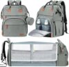 DERJUNSTAR Baby Diaper Bag Backpack, Ash Grey