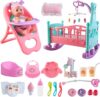 deAO Baby Doll Play Set With Crib, 21 PCS