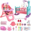 deAO Baby Doll Set with Crib Bed
