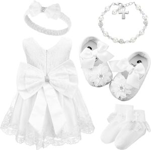 Bunnycool Baby Girl Baptism Outfit 5 Pcs