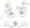 Glamulice Baby Girls Christening Baptism Shoes Set
