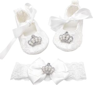 Glamulice Baby Girls Christening Baptism Shoes Set
