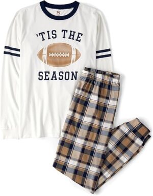 The Children’s Place Baby Girls’ Football Pajama Sets, Cotton