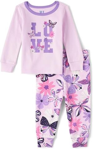 The Children’s Place Baby Girls’ Long Sleeve Pajama Set