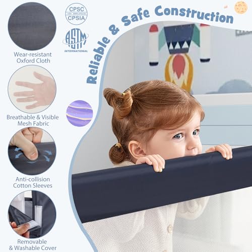 BABY JOY Bed Rails For Toddlers, Extra Long - Image 4