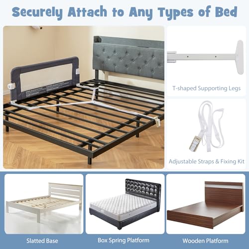 BABY JOY Bed Rails For Toddlers, Extra Long - Image 5