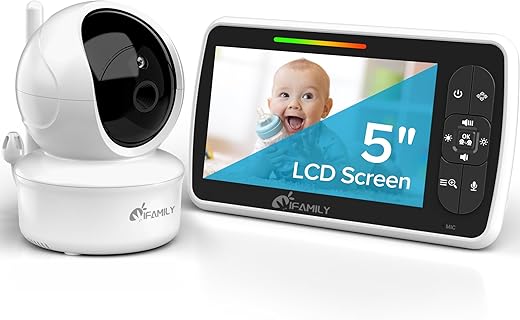 iFamily Baby Monitor - 5" Screen, 30Hrs Battery