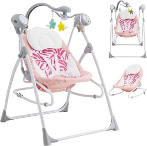 INFANS Baby Swing And Bouncer, 5 Speed Sway