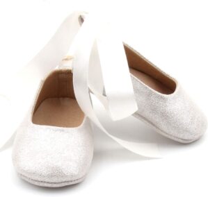 Jewelia’s Closet Baby Toddler Ballerina Glitter Shoes (InsertProductCodeHere)