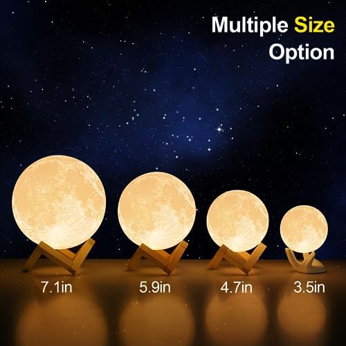 Balkwan Moon Lamp - 3D Dimmable Touch Light - Image 4