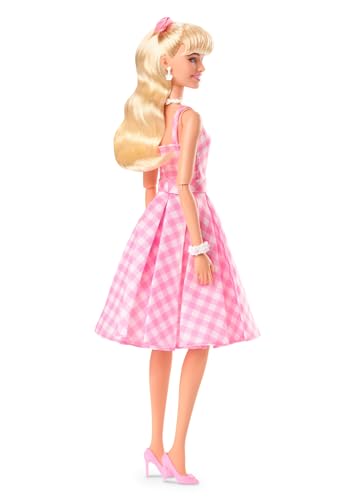 Barbie Collectible Doll Wearing Pink & White Gingham Dress - Image 5