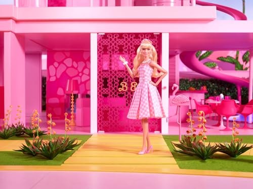 Barbie Collectible Doll Wearing Pink & White Gingham Dress - Image 2