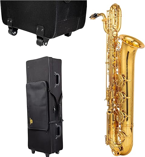 AUROSUS Baritone Saxophone Low Bb - High F# Gold Lacquer