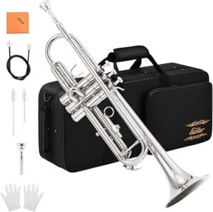 Eastar Bb Standard Trumpet Set, ETR-380N, Silver