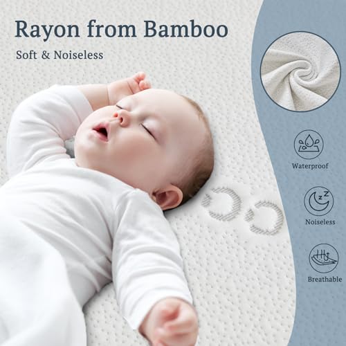 BEDLORE Waterproof Crib Mattress Protector 2 Pack - Image 3