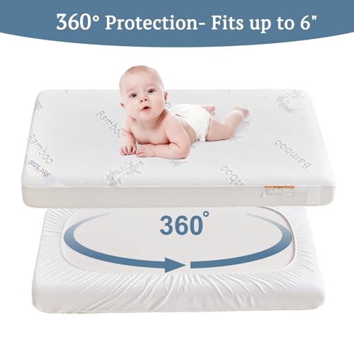 BEDLORE Waterproof Crib Mattress Protector 2 Pack - Image 4
