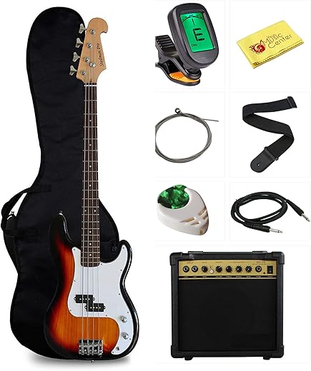 Stedman Pro Beginner Bass Guitar Bundle - Sunburst