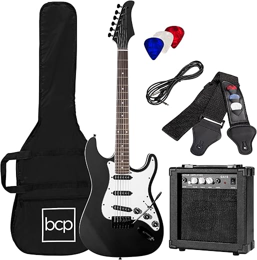 Best Choice Products Beginner Electric Guitar Starter Kit, Jet Black