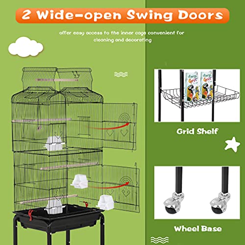 BestPet Wrought Iron Bird Cage With Stand - Image 5