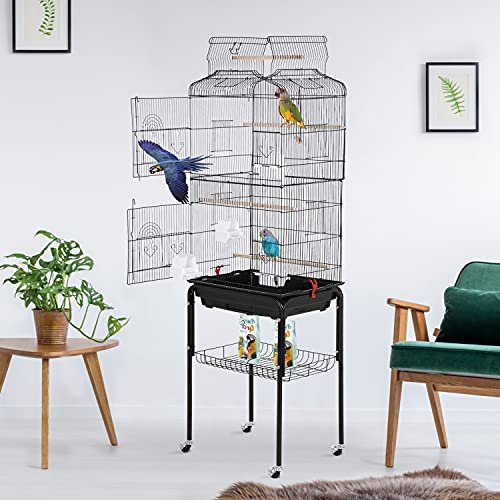 BestPet Wrought Iron Bird Cage With Stand - Image 2