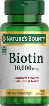 Nature’s Bounty Biotin 10,000 Mcg Rapid Release Softgels