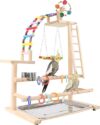 HPAWHOMEPART Bird Playground With 2 Perches Windmill Toys