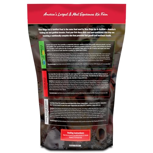 Blue Ridge Fish Hatchery Koi Fish Food 2lb Mini Growth Formula - Image 2