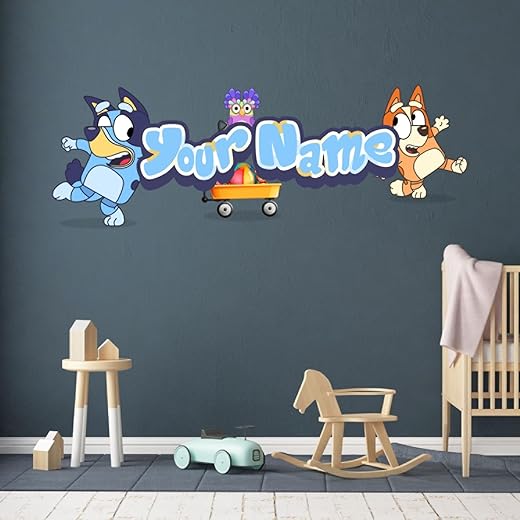 Custom Blue Wall Decal Theme Sticker