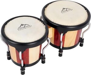 EASTROCK Bongo Drum Set 4” and 5” Tunable