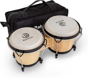 BAHAMUT Bongo Drum Set, 6″+7″ Wooden Bongos