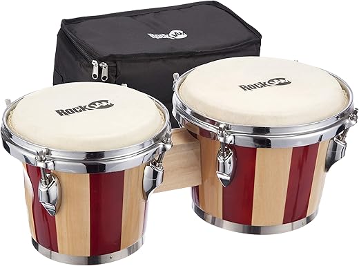 RockJam Bongo Drum Set With Padded Bag