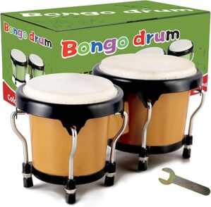 EASTROCK Bongo Drum Set With Tuning Wrench