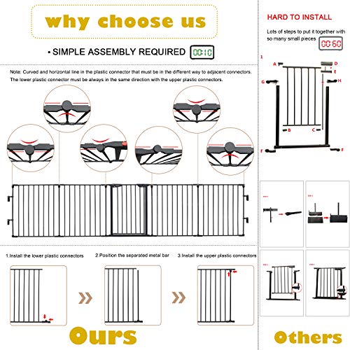 Bonnlo 120.5-Inch Metal Fireplace Fence Guard - Image 3