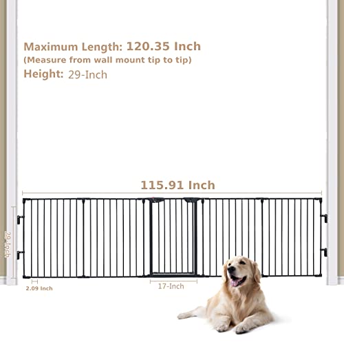 Bonnlo 120.5-Inch Metal Fireplace Fence Guard - Image 5
