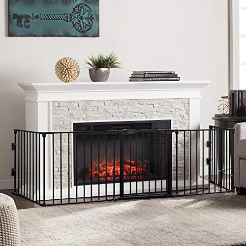 Bonnlo 120.5-Inch Metal Fireplace Fence Guard - Image 2